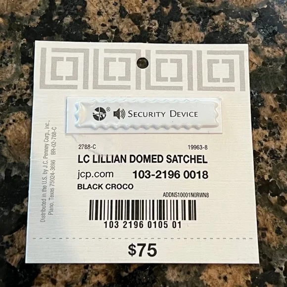 NWOT - Liz Claiborne Domed Satchel with Black Crocodile Pattern - Picture 8 of 8